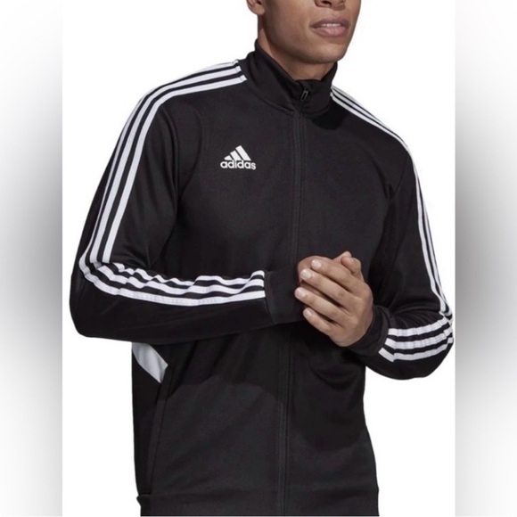 adidas Other - adidas Black Track Jacket with White 3-Stripe Detail